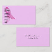 乳癌のリボン 名刺 (正面/裏面)