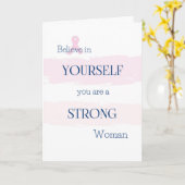 乳癌の勇気付けられるカード カード (黄色い花)