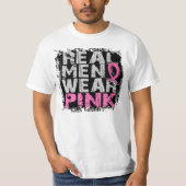乳癌の実質のメンズウェアのピンク Tシャツ (正面)
