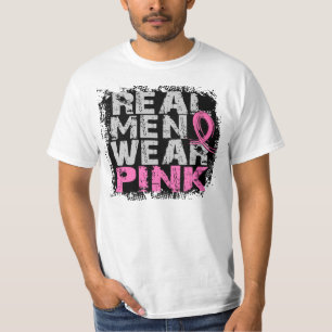 乳癌の実質のメンズウェアのピンク Tシャツ