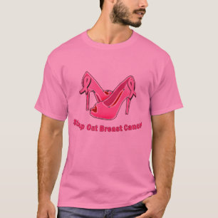 乳癌の小剣を押して下さい Tシャツ