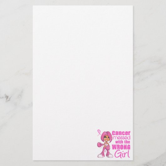 乳癌の戦闘の女の子1 便箋 (正面)