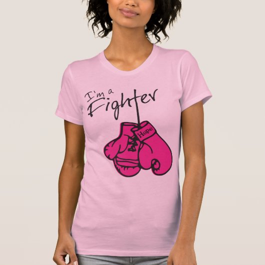 乳癌の戦闘機の手袋 Tシャツ (正面)