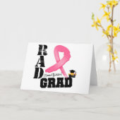 乳癌の放射線療法の素晴らしいの卒業生 カード (黄色い花)