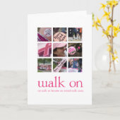 乳癌の歩行カード カード (黄色い花)