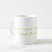 乳癌の犠牲者のためのおもしろいな蟹座のマグ コーヒーマグカップ (正面左)