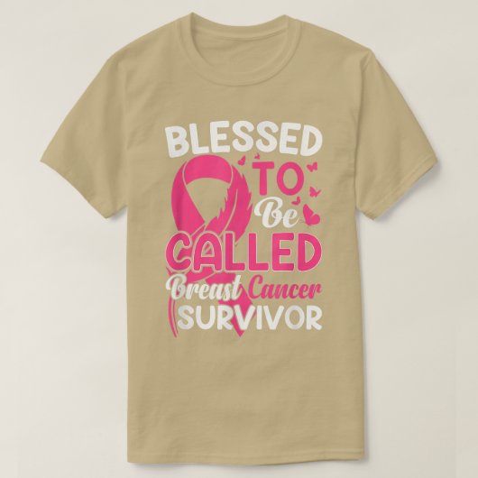 乳癌の生き賛美残りを乳房と呼ぶ Tシャツ (デザイン正面)