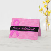 乳癌の生存者のための賞 カード (黄色い花)