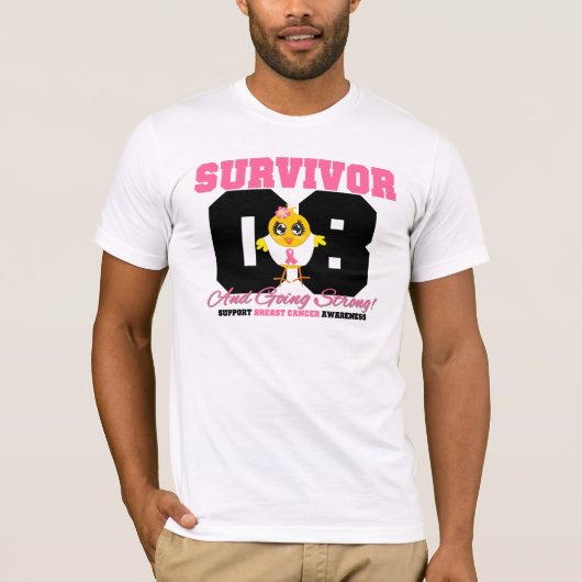 乳癌の生存者のひよこ08年 Tシャツ (正面)