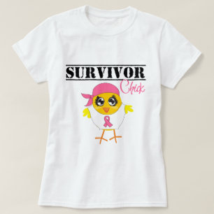 乳癌の生存者のひよこ Tシャツ