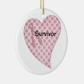 乳癌の生存者のオーナメント セラミックオーナメント (右)
