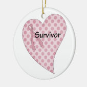 乳癌の生存者のオーナメント セラミックオーナメント (左)
