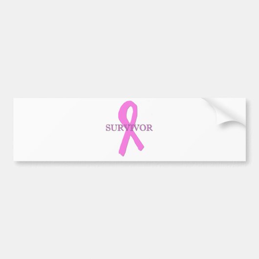 乳癌の生存者のバンパーステッカー バンパーステッカー (正面)