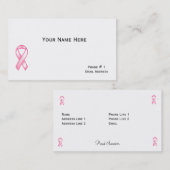 乳癌の生存者のプロフィールカード 名刺 (正面/裏面)