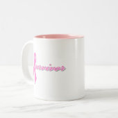 乳癌の生存者のマグ ツートーンマグカップ (正面左)