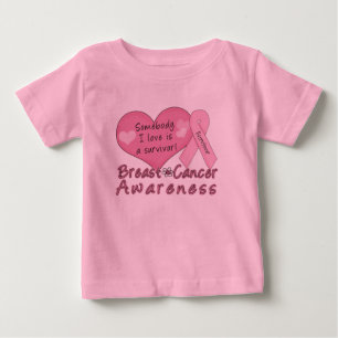 乳癌の生存者の乳児のTシャツ ベビーTシャツ