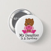 乳癌の生存者の娘 缶バッジ (正面&裏面)