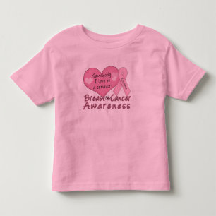 乳癌の生存者の幼児の長袖 トドラーTシャツ