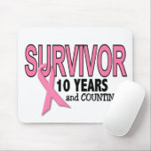 乳癌の生存者10の年及びカウント マウスパッド (マウス)