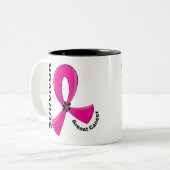 乳癌の生存者12 ツートーンマグカップ (正面左)