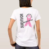 乳癌の生存者1 Tシャツ (裏面)