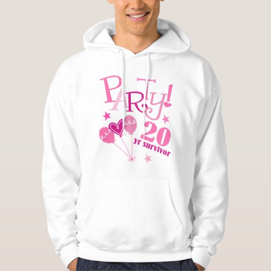 乳癌の生存者20年 パーカ (正面)