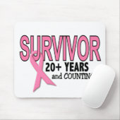 乳癌の生存者20+ 年及びカウント マウスパッド (マウス)