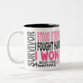 乳癌の生存者4 ツートーンマグカップ (左)