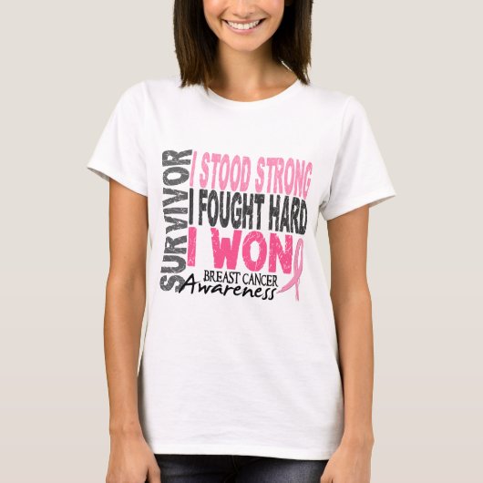 乳癌の生存者4 Tシャツ (正面)