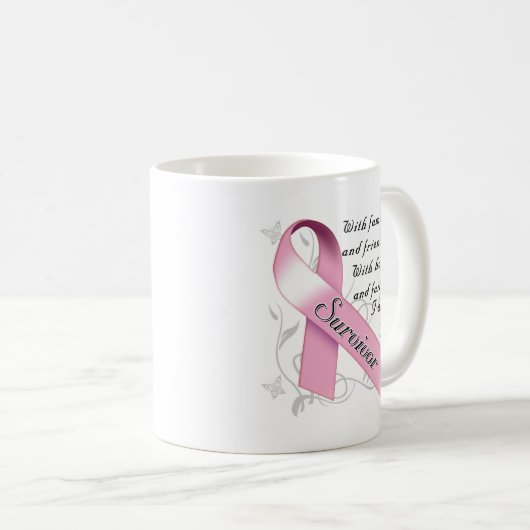 乳癌の生存者 コーヒーマグカップ (正面右)