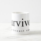 乳癌の生存者 コーヒーマグカップ (中央)