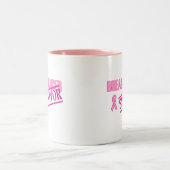 乳癌の生存者 ツートーンマグカップ (中央)