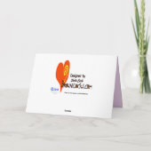 乳癌の祈るピンクのリボンの天使カード カード (裏面)