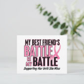 乳癌の私の戦い1の友最高の人 ポストカード (スタンド正面)