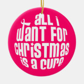 乳癌の認識度のオーナメント セラミックオーナメント (正面)