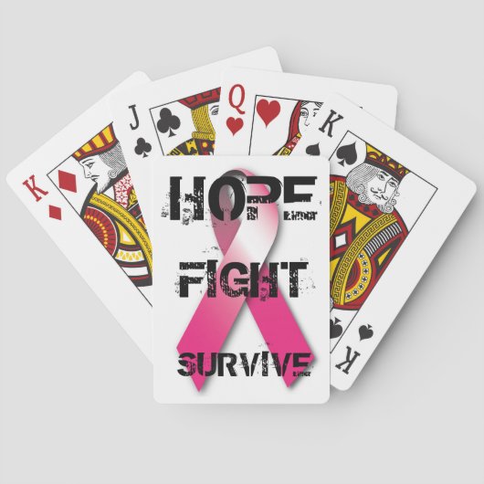 乳癌の認識度のトランプ トランプ (裏面)