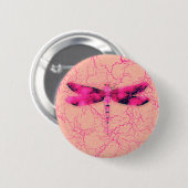 乳癌の認識度のトンボ 缶バッジ (正面&裏面)