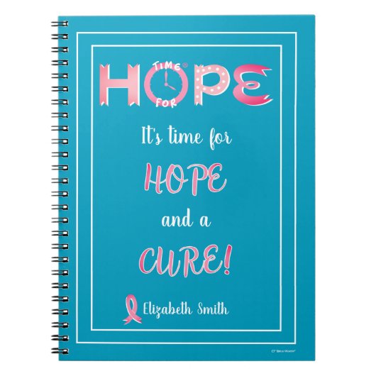 乳癌の認識度のパーソナライズなノート ノートブック (正面)