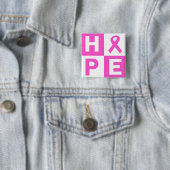 乳癌の認識度のピンクのリボンの希望のデザイン 缶バッジ (インサイチュ)