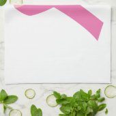 乳癌の認識度のピンクのリボン キッチンタオル (折り畳み)