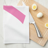 乳癌の認識度のピンクのリボン キッチンタオル (四つ折り)