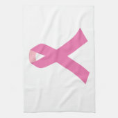 乳癌の認識度のピンクのリボン キッチンタオル (縦)