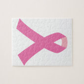 乳癌の認識度のピンクのリボン ジグソーパズル (横)