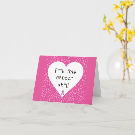 乳癌の認識度のメッセージカード、w/envelopes カード (黄色い花)