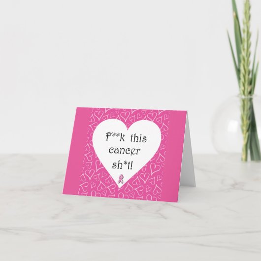 乳癌の認識度のメッセージカード、w/envelopes カード (正面)