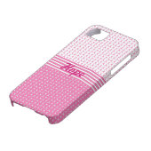 乳癌の認識度のリボンのiphoneの場合 Case-Mate iPhoneケース (下部)