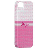 乳癌の認識度のリボンのiphoneの場合 Case-Mate iPhoneケース (裏面/右)