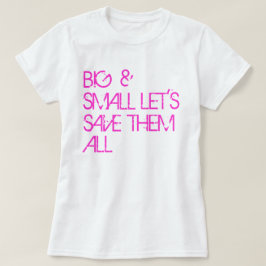 乳癌の認識度のワイシャツ: 大きく及び小さい… Tシャツ