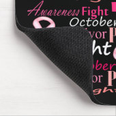 乳癌の認識度の戦い単語 マウスパッド (コーナー)