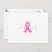 乳癌の認識度の郵便はがき ポストカード (正面/裏面)